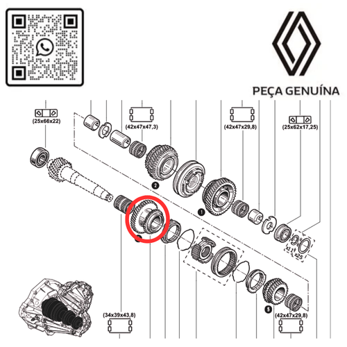 323735500R  ENGRENAGEM DA 6º MARCHA MASTER  RN 35500R -5-